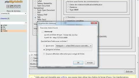 PHP et MySQL Exporter et importer une BDD dans PhpMyAdmin