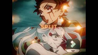 (4K) SPLIT - Filmora 15 Edit/AMV + PROJECT FILE | Demon Slayer