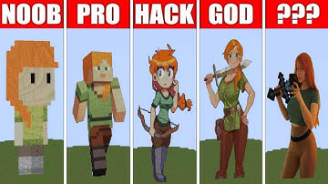 Pixel Art (NOOB vs PRO vs HACKER vs GOD) Alex in minecraft