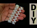 How to make bracelets. Easy beading pattern. Beaded bracelets