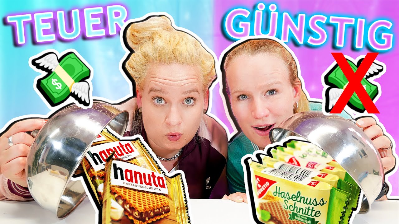 TEUER VS GÜNSTIG CANDY CHALLENGE Eva & Kathi testen teure & günstige Süßigkeiten! Wer hat die Besten