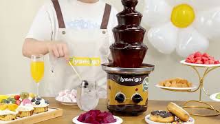 Flyseago 4 Tiers Upgraded Professional Chocolate Fountain