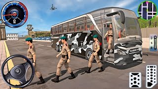 US Army Bus Driving Simulator Game - Army Transporting military squad Driving 3D - Andriod Gameplay screenshot 4