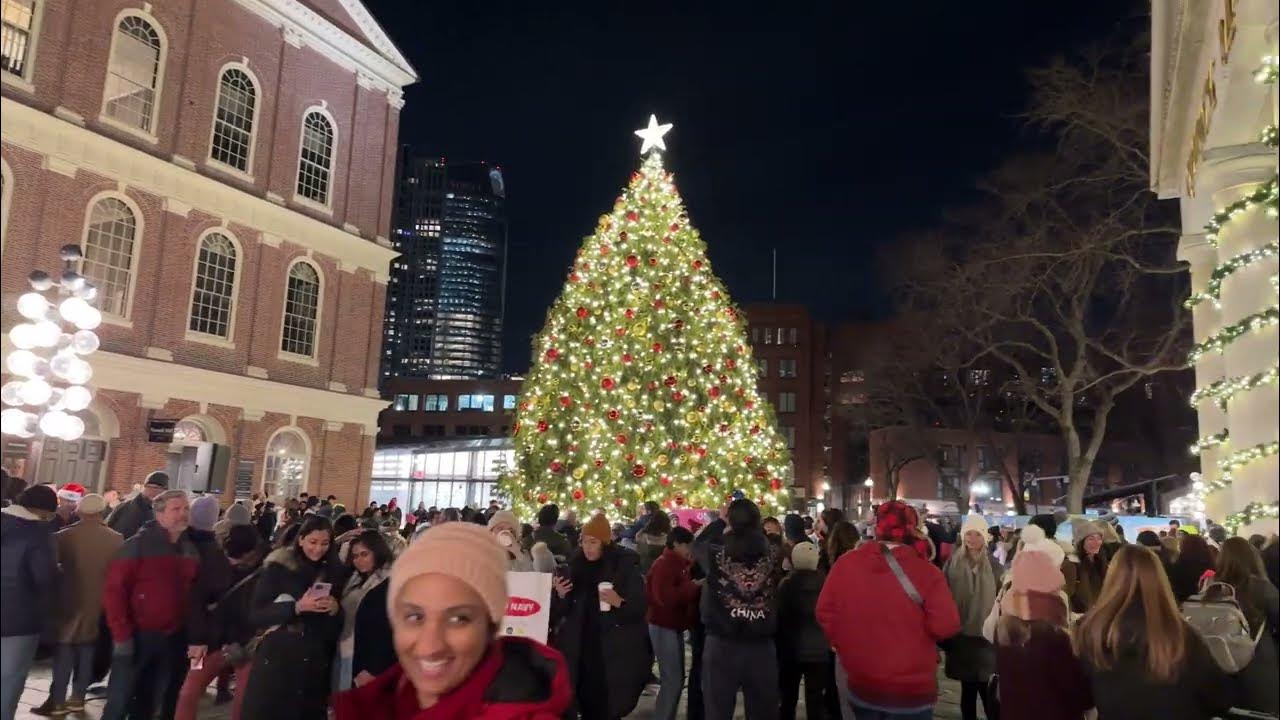 Faneuil Hall Marketplace Christmas Holiday Tree Lighting Spectacular