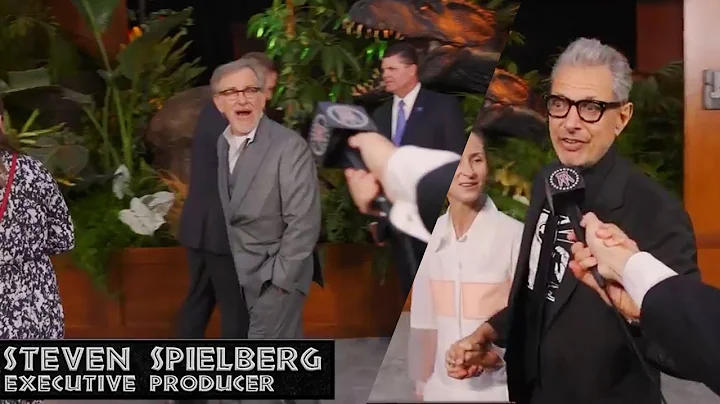 Steven Spielberg, Jeff Goldblum, and Chris Pratt  Caleb Pressley Jurassic World Red Carpet