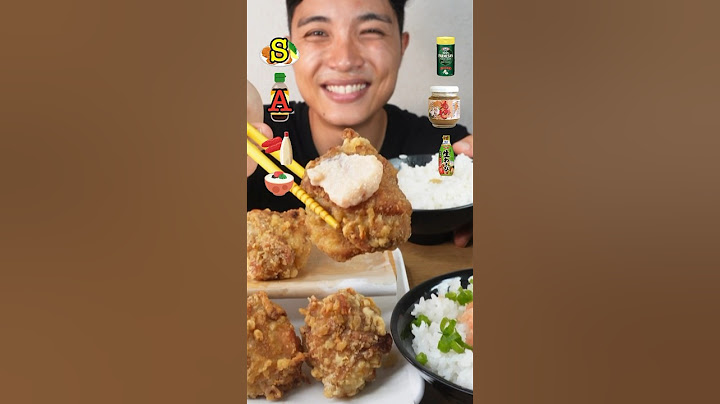 唐揚げに明太子バターごはんを混ぜた結果…Mentaiko fried chicken #飯テロ #咀嚼音 #asmr #mukbang