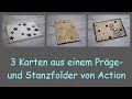 3 Karten aus 1 Cutting- & Embossingfolder von Action / Sterne stanzen & prägen / Watch me Craft