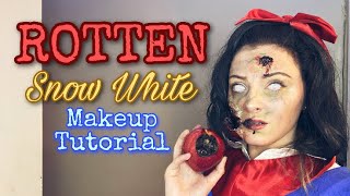 ROTTEN SNOW WHITE MAKEUP TUTORIAL (glam then gore)