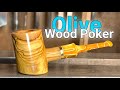 Handcrafted Olive Wood Pipe – Stunning Poker Design
