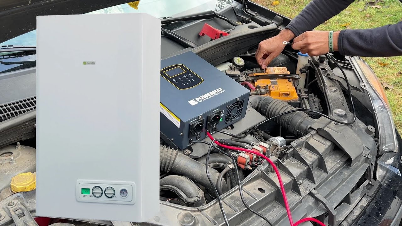 Котел Beretta CITY 24 підключаємо від АКБ авто 12В - YouTube
