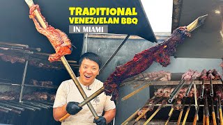 EPIC Traditional MONSTER SIZED Venezuelan BBQ Cooked with 'Spears' | 24 Hour Miami Food Tour