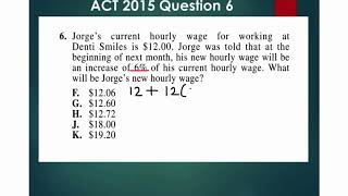 ACT Math Prep Video 40 - Percentages