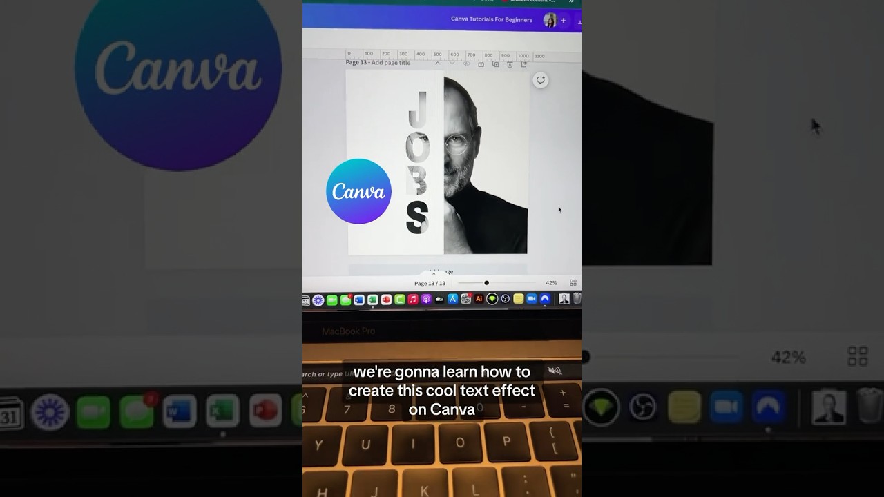 Canva Design Hacks - How To Create A Text Mask Effect : Canva Clipping Mask Tutorial #shorts