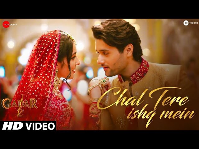 Chal Tere Ishq Mein Pad Jaate Hain (Full Video) Gadar 2 | Sunny Deol, Vishal M, Utkarsh S | New Song class=