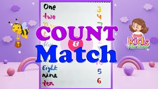 match 123 numbers with their pair | class lkg ukg math worksheets for kids | Kids Alia Show