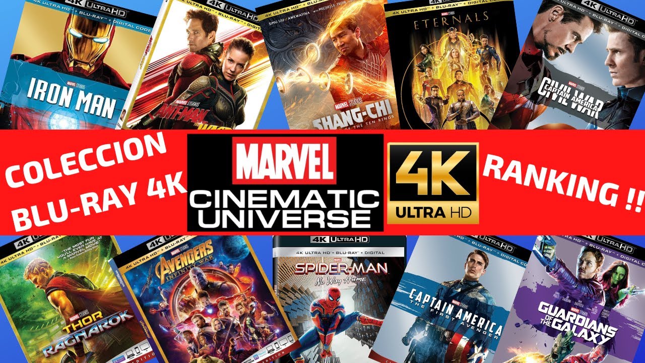 MARVEL Colección completa 4K UHD Blu-ray y Ranking de todas las películas  del MCU !!! (2022) 