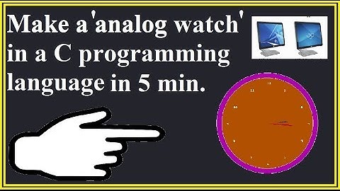 How to make Analog clock in || C Programming ||