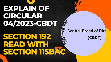 #cbdt Circular 04/2023