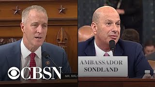 Rep. Maloney and Ambassador Sondland have tense exchange