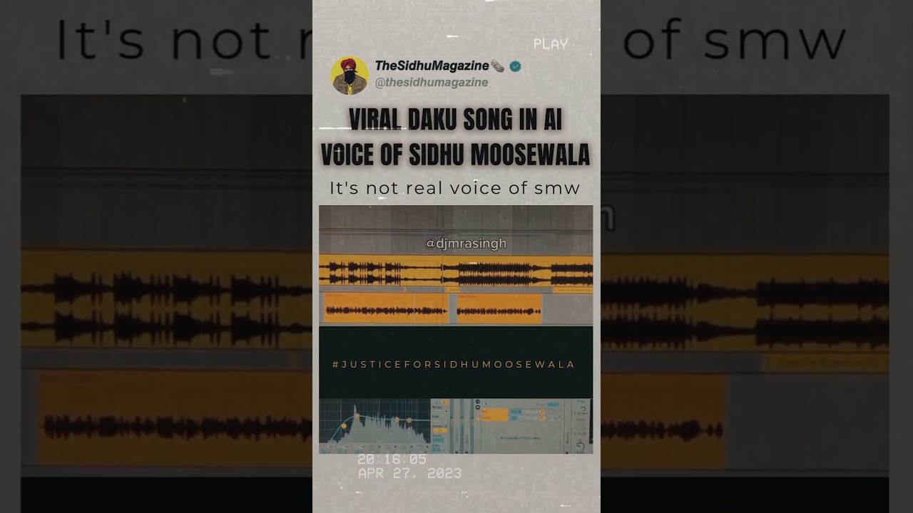 viral daku song in Ai voice of Sidhu moose wala #sidhumoosewala #aivoice 100000000 view