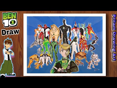 Tutorial speed drawing Alien X, Ben 10: Alien Force - tutorial como de