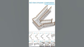 Thiết kế cầu thang với tay vịn gỗ #tungduongarch #thietkenhadep #sketchup