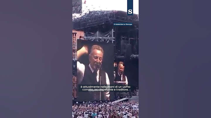 BRUCE SPRINGSTEEN a SAN SIRO contro TRUMP