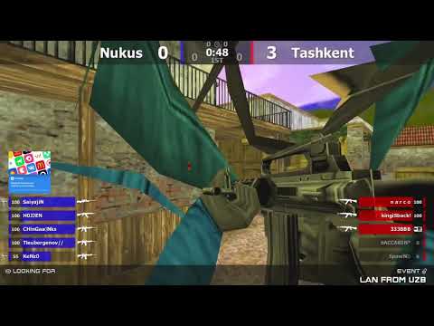 Видео: Полуфинал Узбекского LAN турнира по CS 1.6 [Nukus -vs- Tashkent] 1map @kn1fe TV