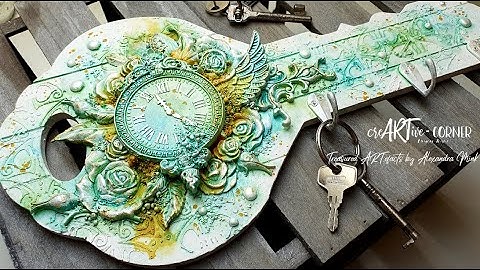 Altered Key Holder ‘Time Flies’ | Mixed Media Tutorial | DT Project for CreARTive Corner