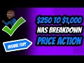 $250 TO $1,000 FULL BREAKDOWN! | CRAZY ACCOUNT FLIP ON NAS100 | LEARN EASY PRICE ACTION + PSYCHOLOGY