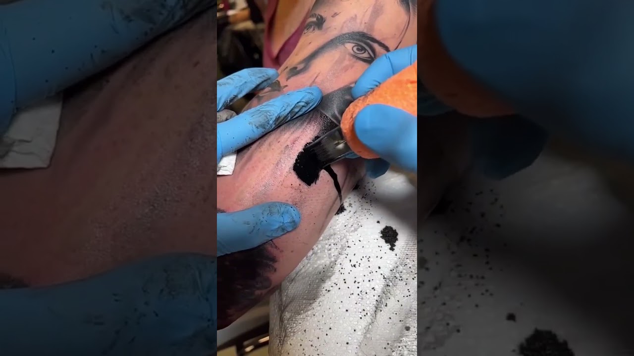 Tattoo process with EMALLA cartridges needle
