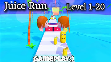Juice Run Level 1-20 Gameplay walkthrough android /ios