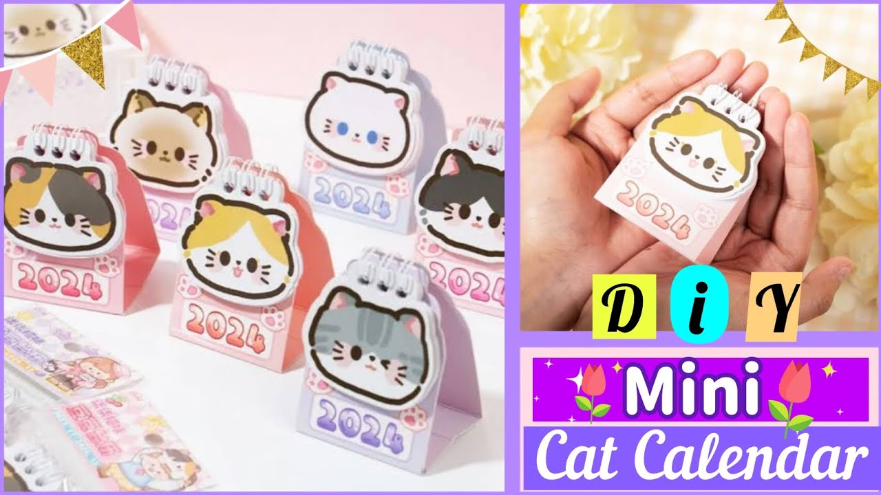DIY Mini Calendar 2024 / Easy paper craft/ Miniature craft how to make
