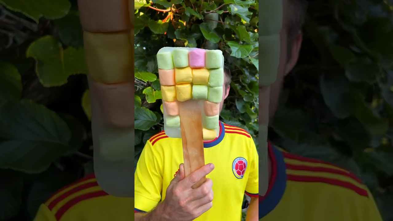 I made the world’s biggest marshmallow ice cream…😋