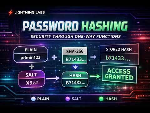 Password Hashing Explained 🔐 | SHA-256 + Salt | How Secure Login Actually Works