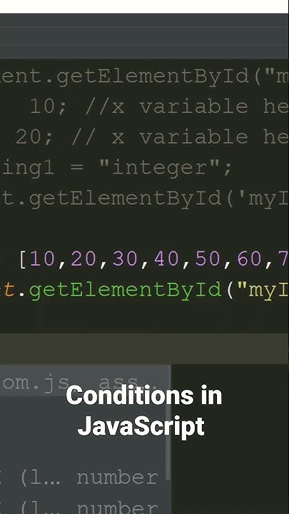 Conditions in JavaScript | Switch Statement | if and else in javaScript ...