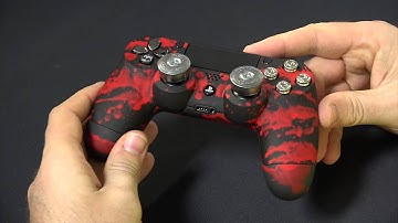 "Black Blood Splatter" PS4 Custom Controller by Gimika.com