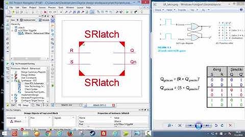 Design SR latch in VHDL using Xilinx ISE Simulator