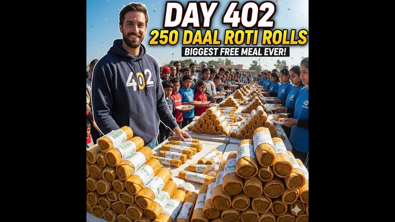 Cooking 100 daal roti rolls for the homeless (Day 402 Ride-along)