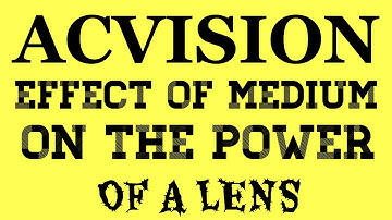 Change in the power of a lens on changing its medium