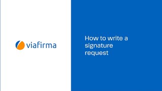 How to write a digital signature request with Viafirma screenshot 1