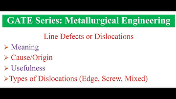 GATE (Metallurgical Engineering): Line Defects/Dislocations- Meaning, Cause, Usefulness, and Types