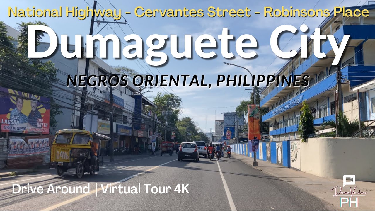 Drive Around Dumaguete City, Philippines | 4K Virtual Tour March 2022