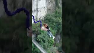 Watch this fun 🥱😲adrenaline pumping bungee jump and see if you can make it down