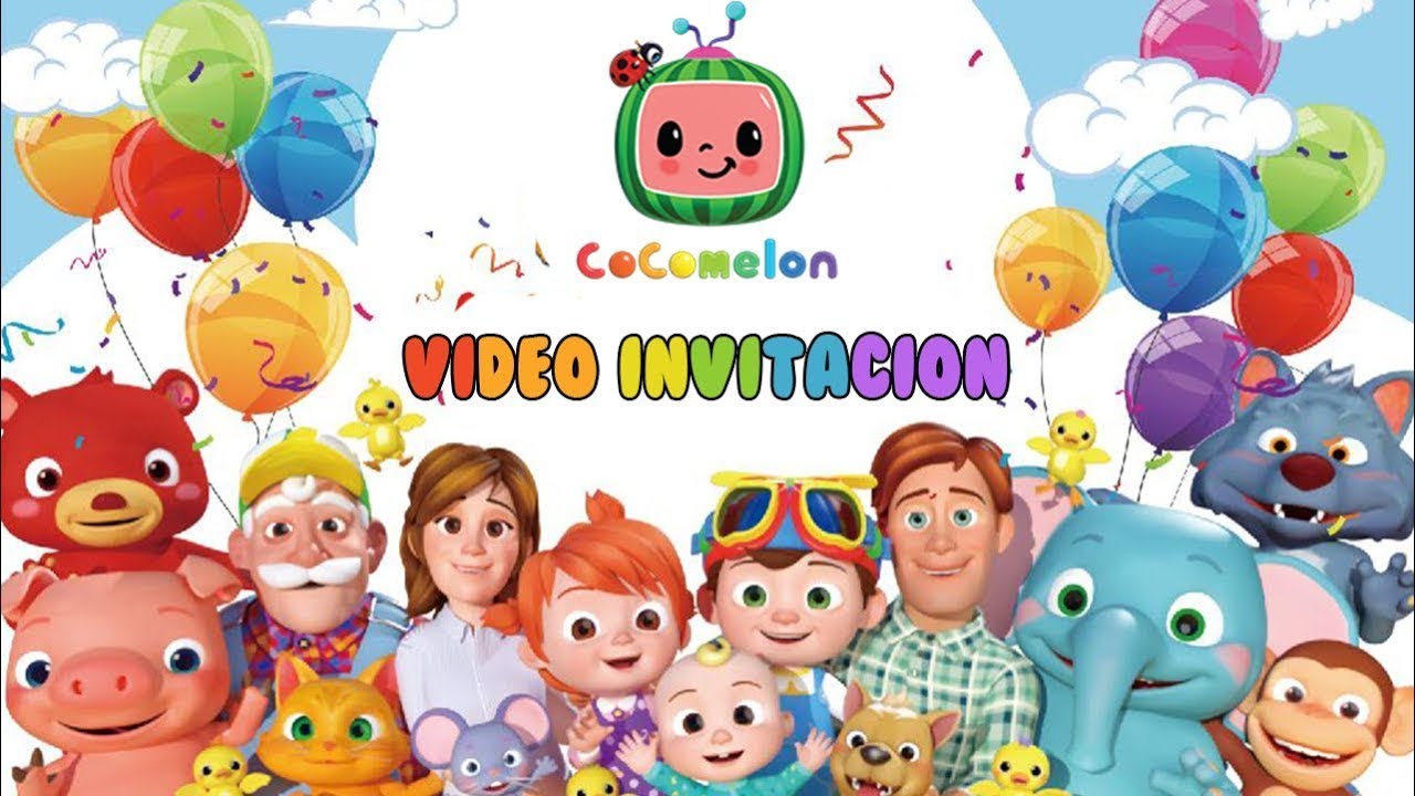 Video invitación de Cocomelon 01 Gratis Online 2024 - Video Invitaciones  Editables