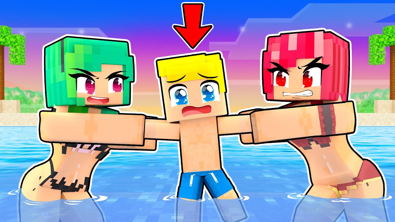 Le RAGAZZE al MARE Litigano Per SBRISER Su Minecraft!