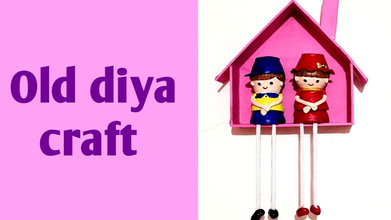 DIY Legs hanging dolls | Old diya reuse idea | Beautiful dolls out of old diya| Best out of waste