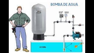 INSTALACIÓN DE BOMBA DE AGUA CON TANQUE DE PRESIÓN. parte 1