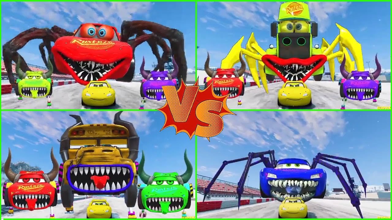 ULTIMATE CAR BATTLE! 🚗🔥 McQueen Eater vs Mega Monster Trucks | GTA 5 FIGHT