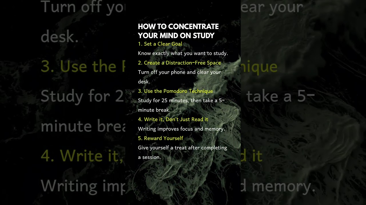How to concentrate your mind on study.. 